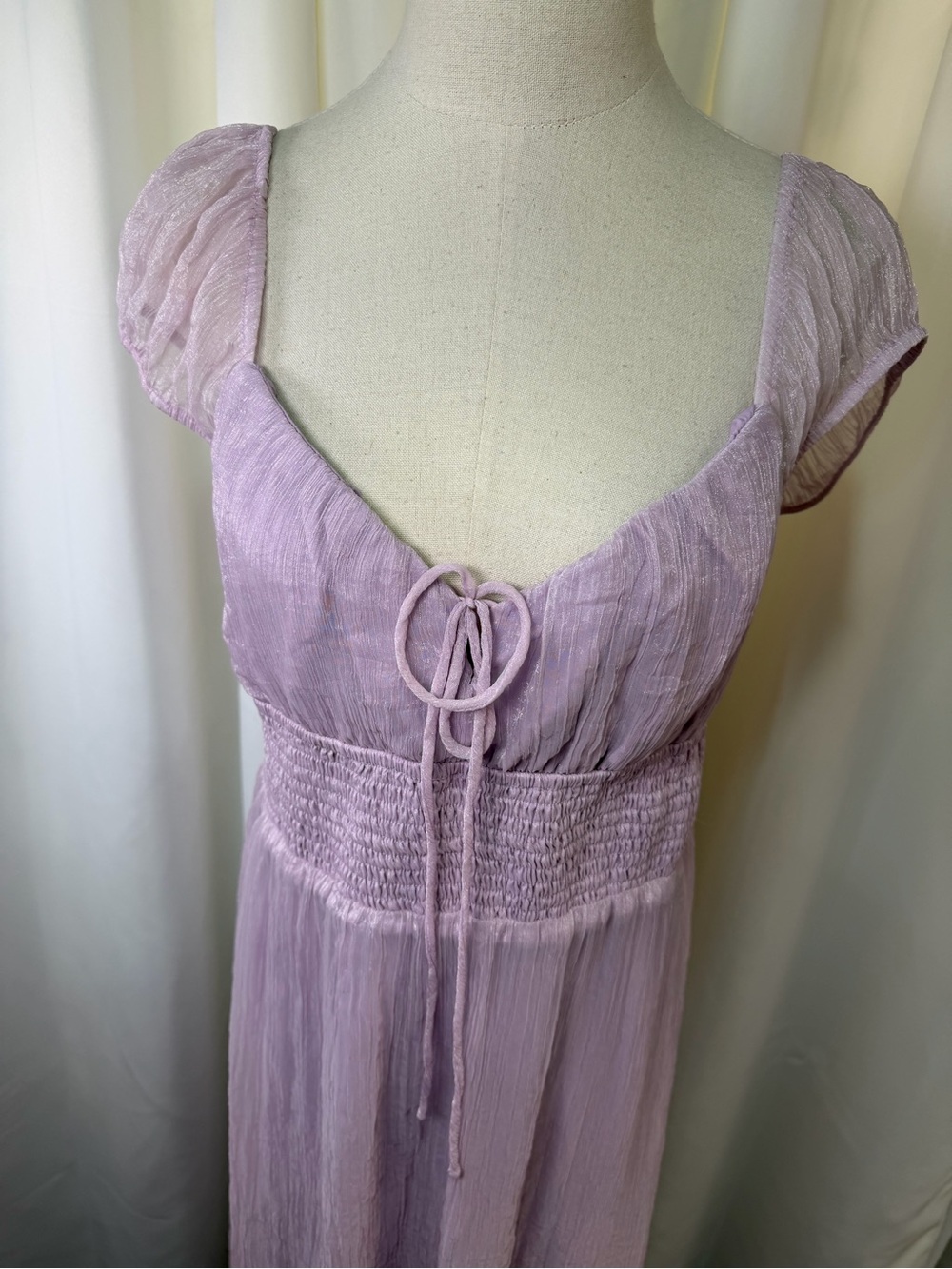Hutch ‘Cap Sleeve Shimmer Maxi Dress’ in “Lilac Purple” Size Large - Picture 7 of 16
